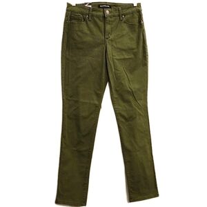 NWT Bandolino Amy Women's Modern Straight Leg Size 4 Stretch Olive Green Pants